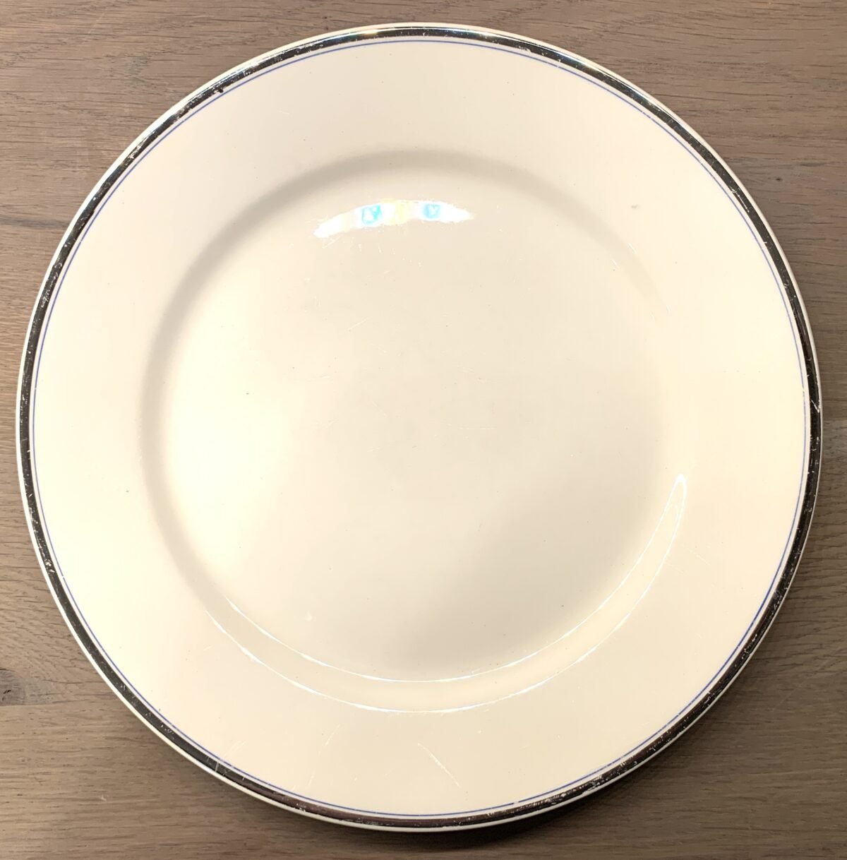 <p>Dinerbord / Dining plate - Art Deco - uit het servies STRAND, door Edmond Bellefroid in 1933 ontworpen voor Petrus Regout</p> - Petrus Regout