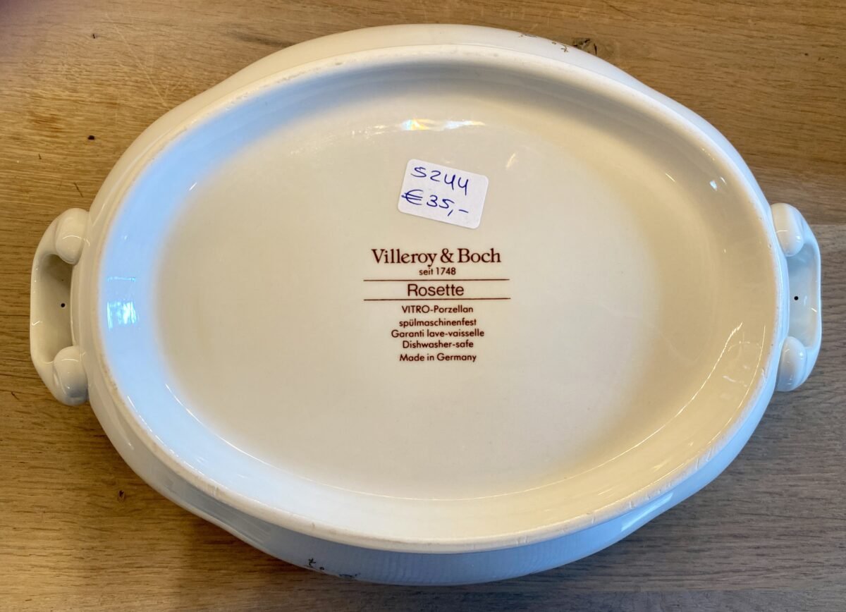 <p>Soepterrine - ovaal model - Villeroy & Boch - décor ROSETTE</p> - Villeroy & Boch