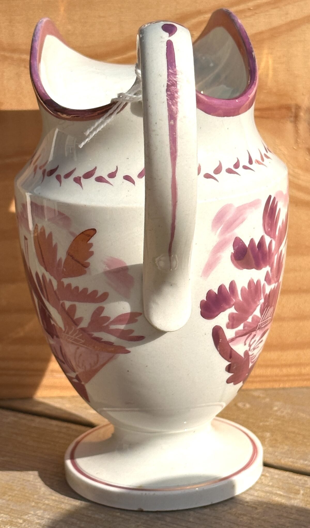 <p>Melkkannetje / Cream jug - Sunderland lustreware/pink lustreware - ca. 1820-1825 - cottage design</p> - Onbekend