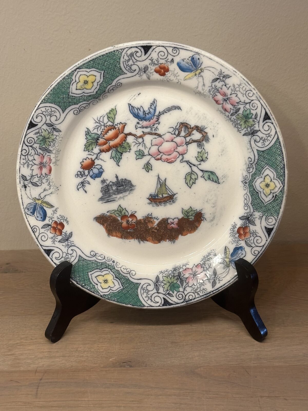 <p>Dinerbord / Eetbord - Nimy - décor MACAO met een afbeelding in oosters stijl</p> - Nimy