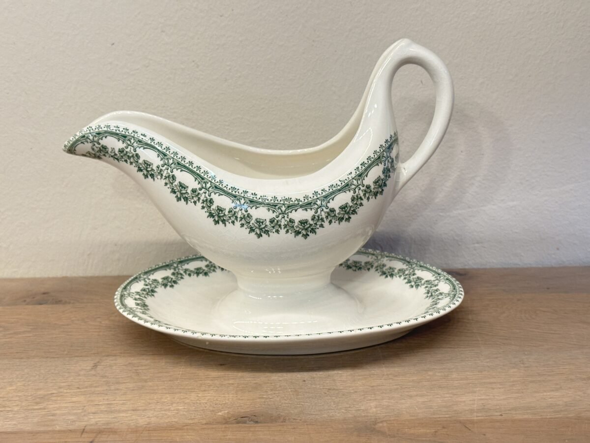 <p>Juskom / Sauskom - Boch - décor CARLOTTA in groen</p> - Boch