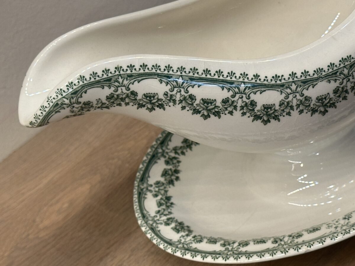 <p>Juskom / Sauskom - Boch - décor CARLOTTA in groen</p> - Boch