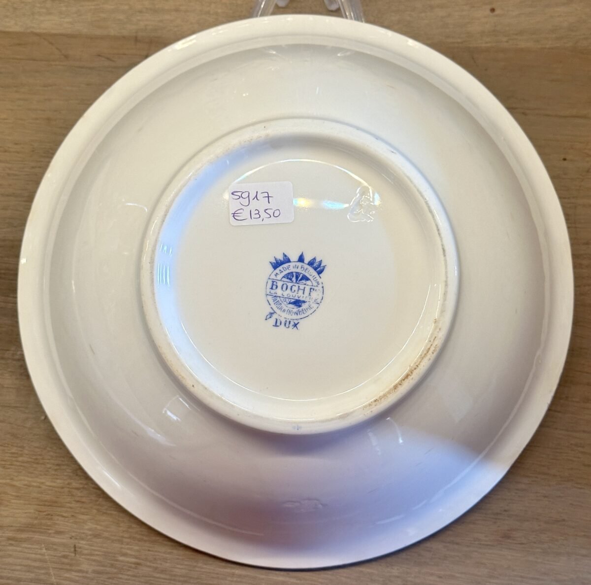 <p>Saladeschaal / Kom - Boch - décor DUX in helderblauwe uitvoering</p> - Boch