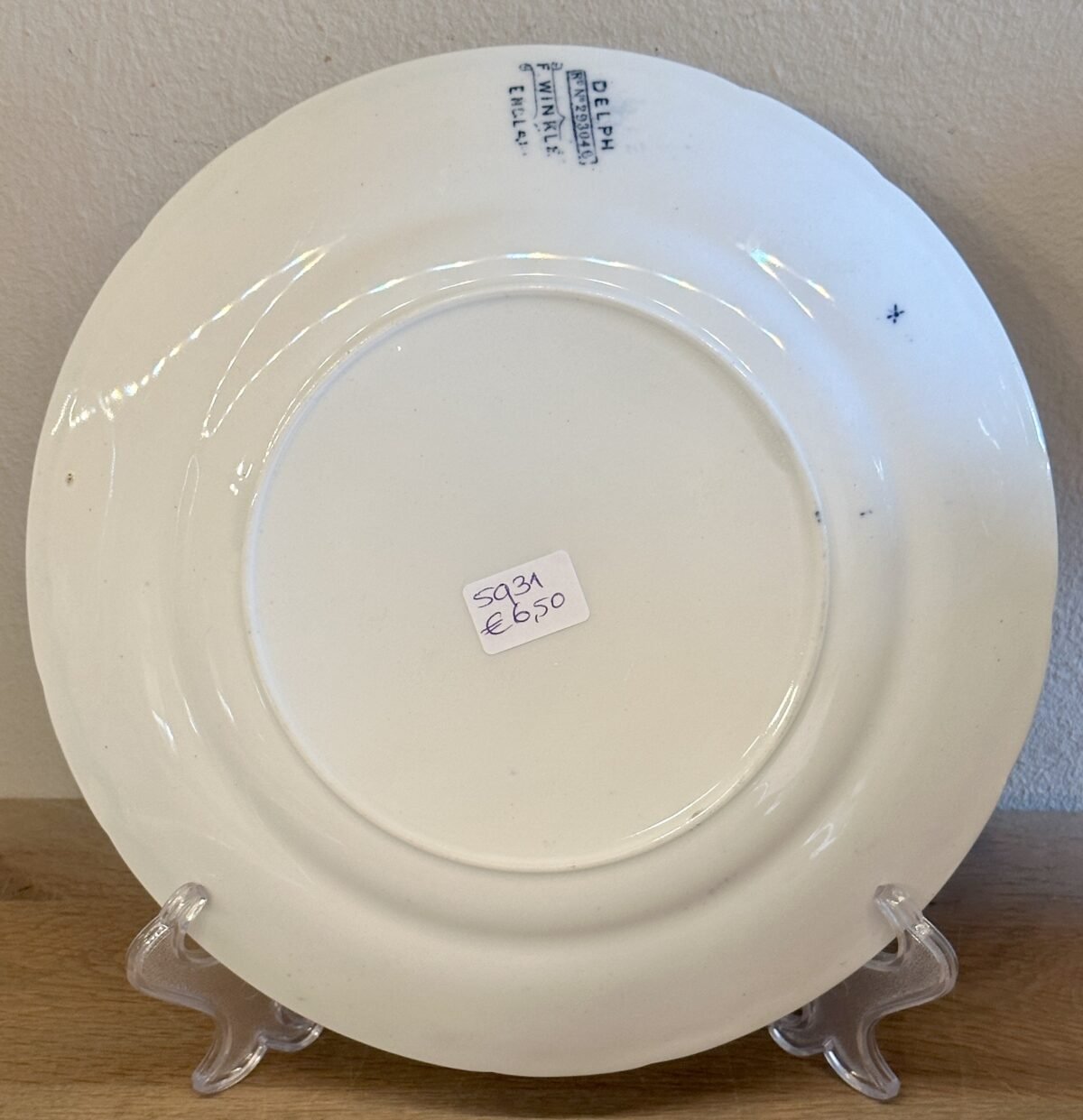 <p>Dinerbord / Eetbord - Winkle (England) - décor DELPH uitgevoerd in blauw</p> - Overig Engeland