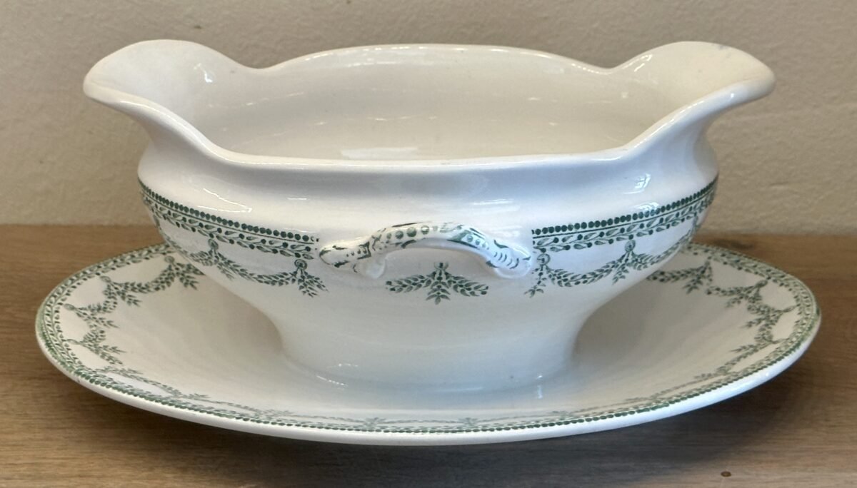 <p>Juskom / Sauskom - Boch - décor NEY in groen</p> - Boch
