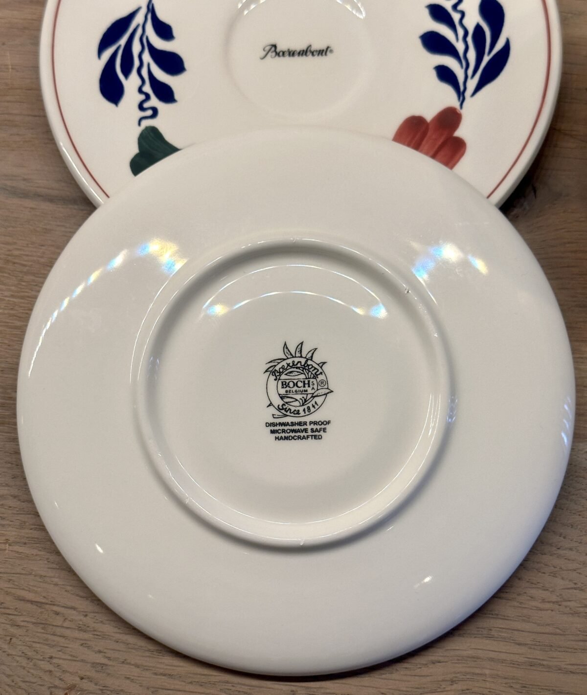 <p>Kop en schotel - Boch - décor BOERENBONT</p> - Boch