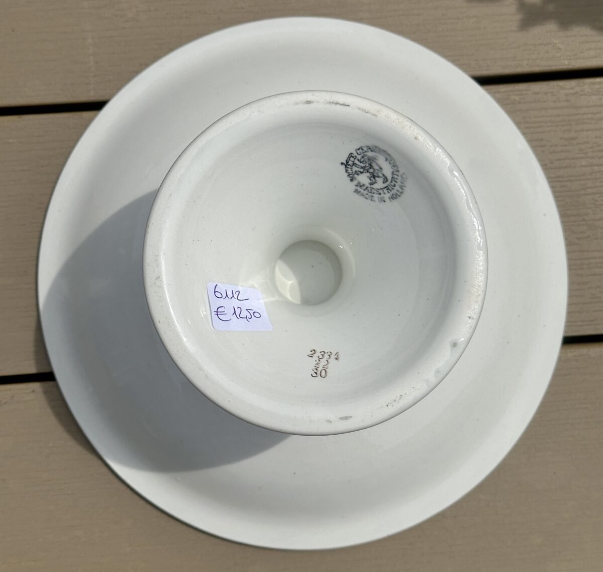 <p>Tazza / Schaal op hoge voet - Societe Ceramique Maestricht - décor 2334 (uit 1930)</p> - Sociéte Céramique