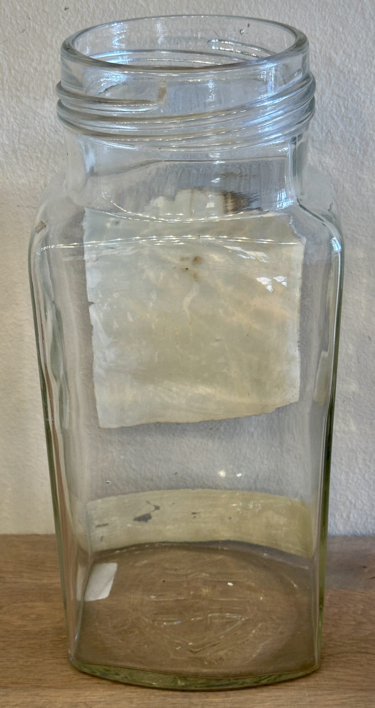 <p>Glazen voorraadpot - groot model - Savoy Mixed Fruits - Manchester England - deksel ontbreekt</p> - Brocante