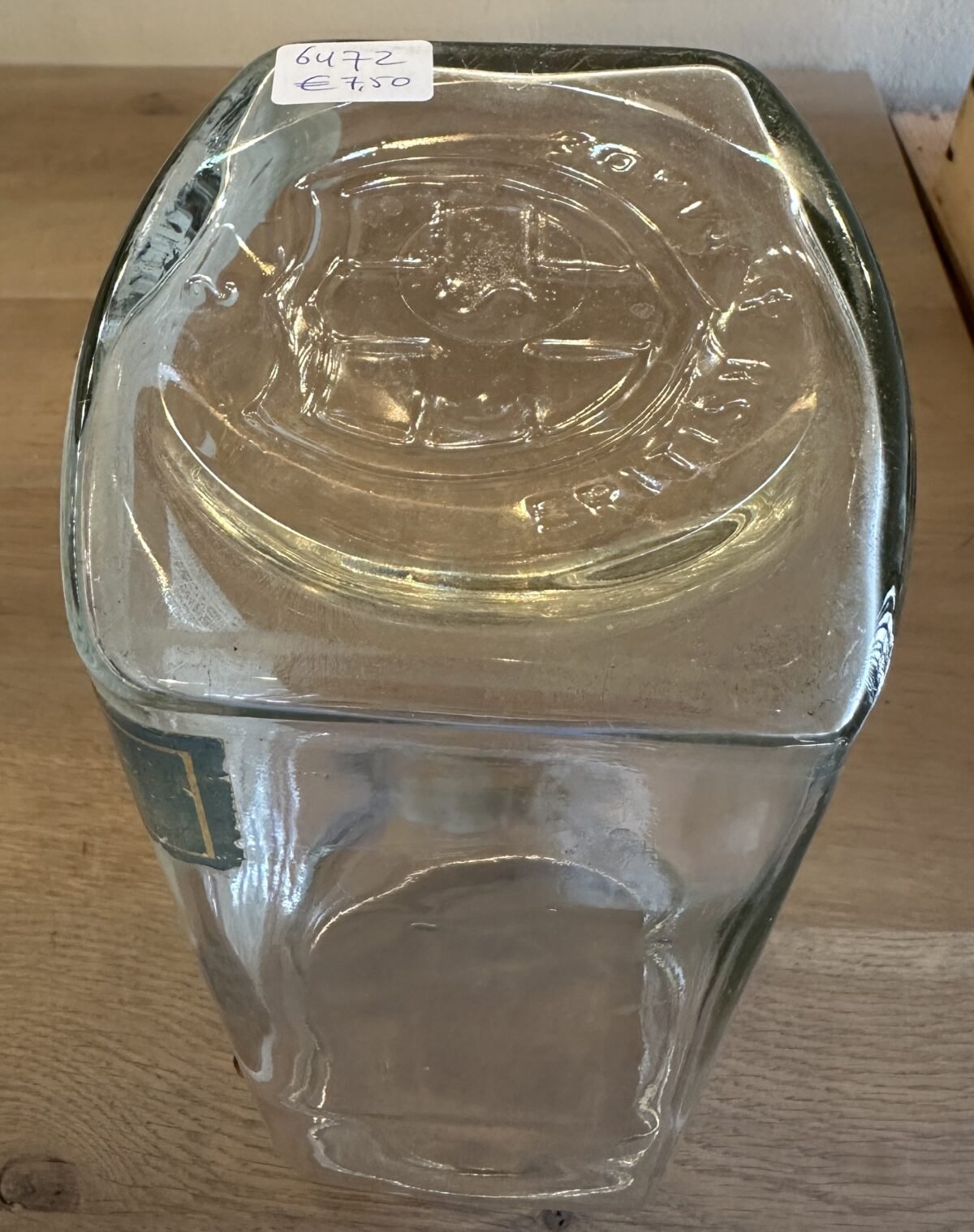 <p>Glazen voorraadpot - groot model - Savoy Mixed Fruits - Manchester England - deksel ontbreekt</p> - Brocante