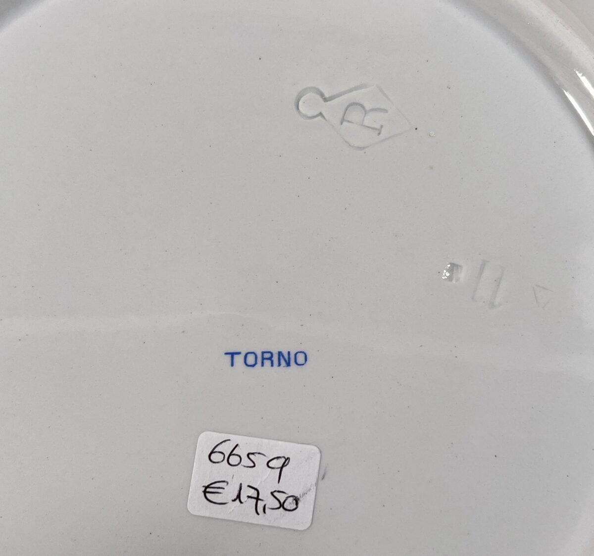 <p>Schaal / Bord - vierkant model voor onder een terrine - Petrus Regout - décor TORNO uitgevoerd in blauw</p> - Petrus Regout