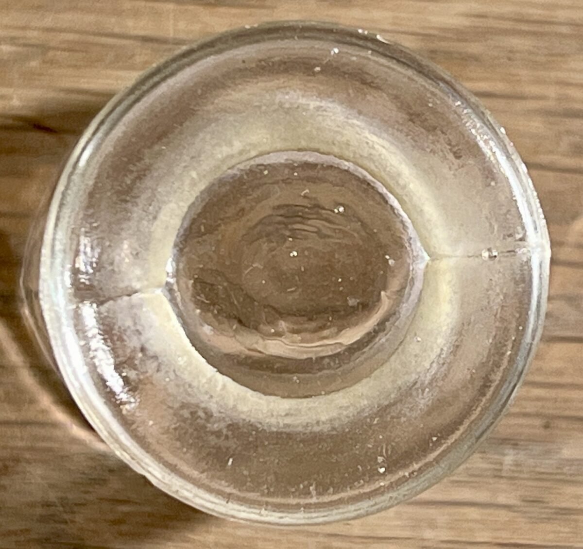 <p>Oogbad / Oogglas - blank/doorzichtig glazen model in originele doos - gemerkt SALVA</p> - Brocante