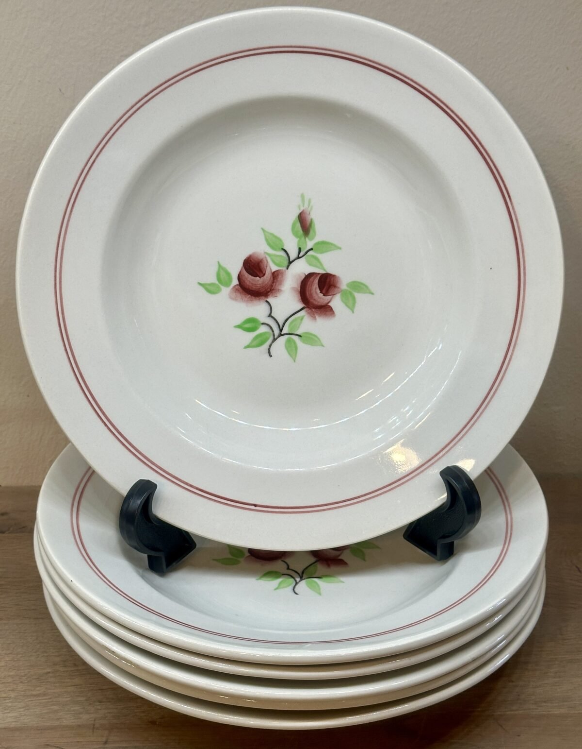 <p>Diep bord / Soepbord / Pastabord - Moulin des Loups - Orchies - décor DEUX ROSES</p> - Overig Frankrijk