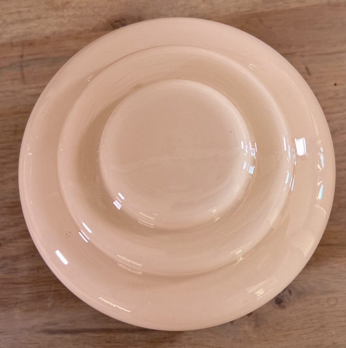 <p>Lampenkap - oudroze gekleurd glas - getrapt model</p> - Brocante