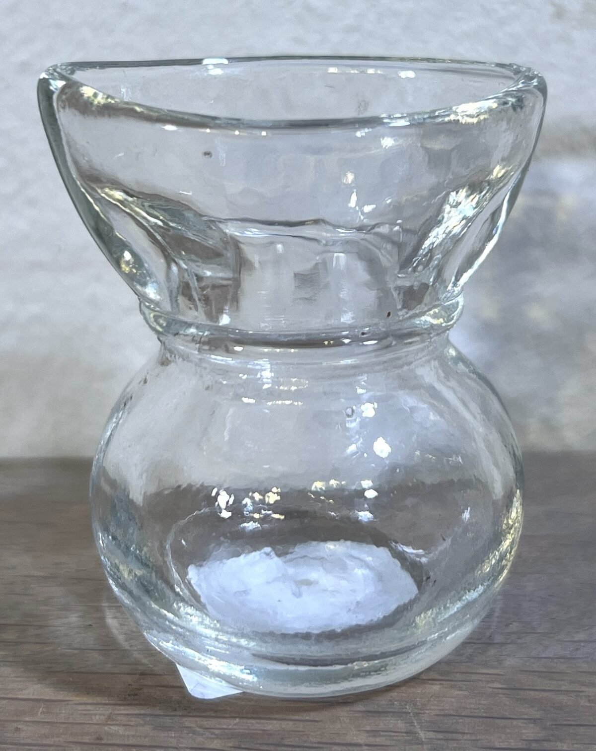 <p>Oogbad / Oogglas - helder glazen model met reservoir</p> - Brocante