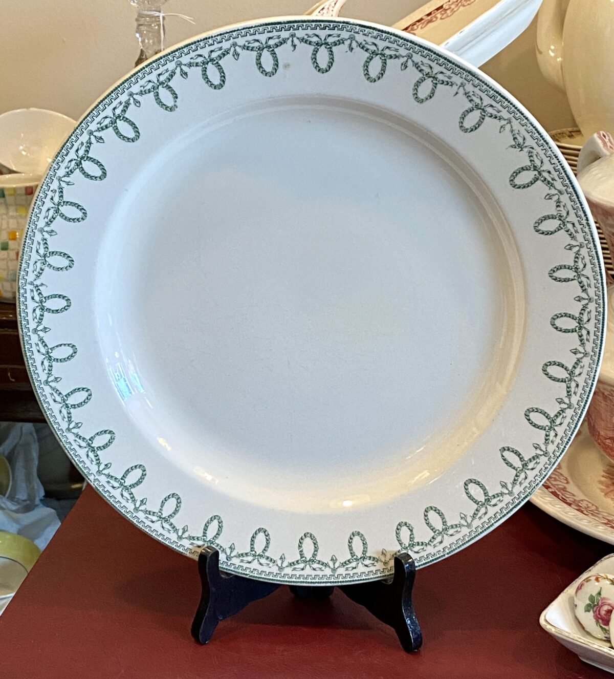 <p>Schaal, rond - BFK (Boch Frères Kéramis) - decor BONAPARTE groen</p> - Boch