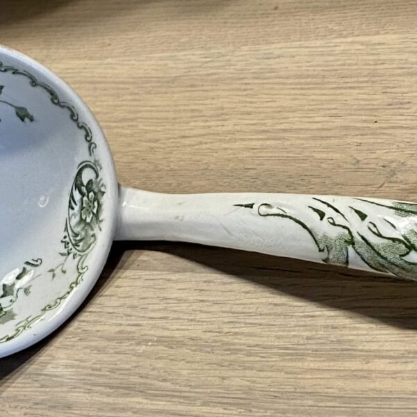 Sauslepel - ongemerkt - décor groen Art Nouveau