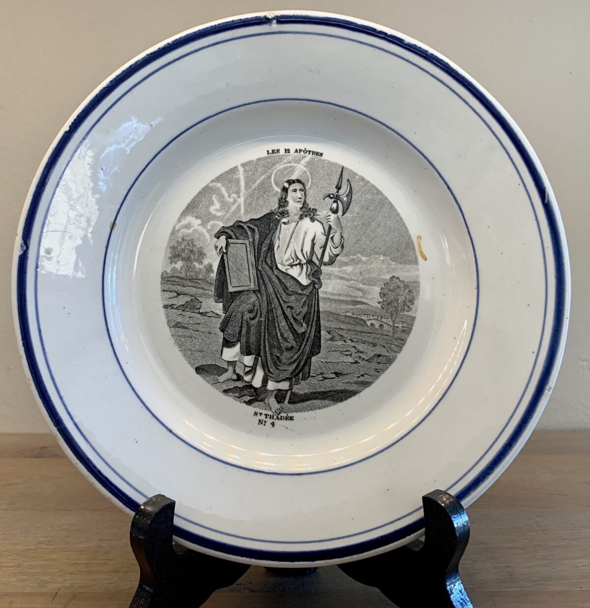 <p>Bordje met religieuze afbeelding van de 12 apostelen - Gien - Gien - circa 1875 - St. Paul nr. 6</p> - Gien