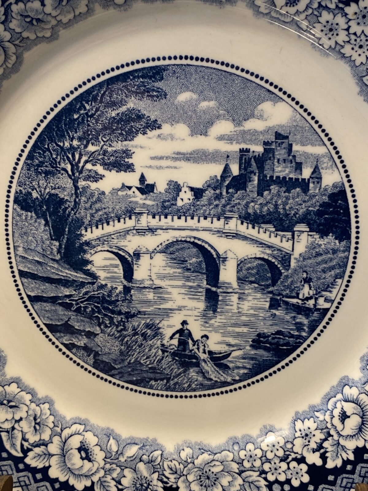 <p>Dinerbord - Royal Sphinx - P. Regout - decor OLD BRIDGE blauw</p> - Royal Sphinx