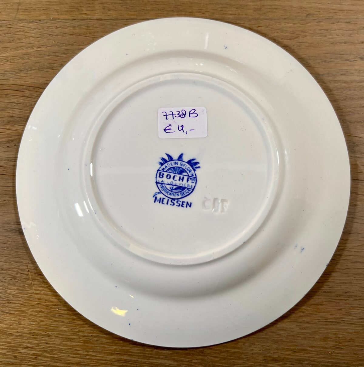 Ontbijtbord / Dessertbord - Boch - décor MEISSEN uitgevoerd in blauw